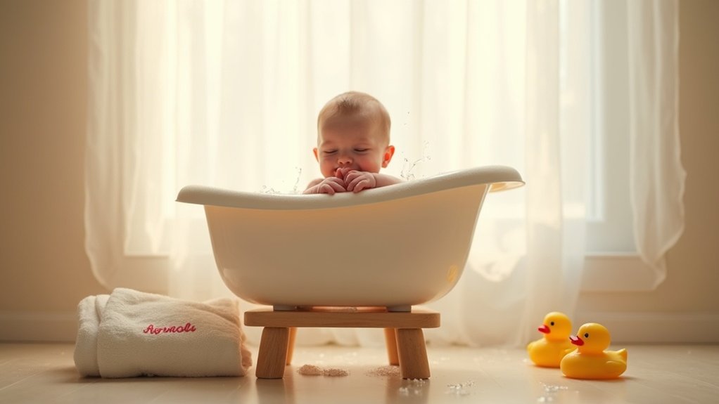 techniques douces de bain pour bébé