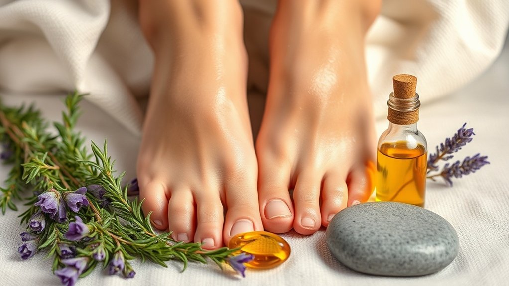 massage à l'huile essentielle pour la circulation