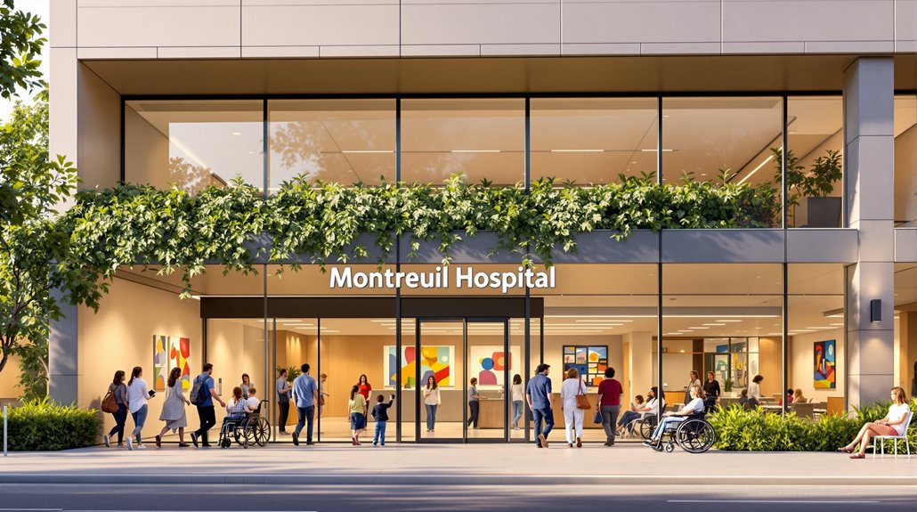 services aux patients de l'hôpital de Montreuil